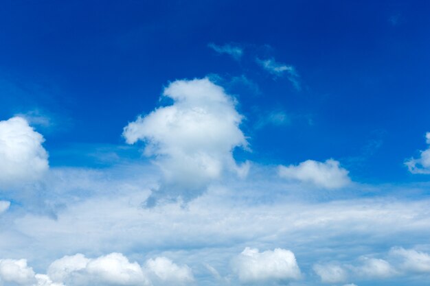 Ciel bleu avec de minuscules nuages