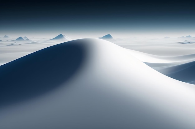 Un ciel bleu avec des montagnes en arrière-plan