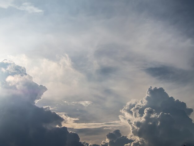 ciel bleu avec nuage en journée ensoleillée