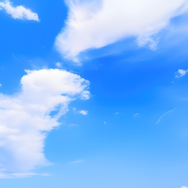 Ciel bleu avec nuages ai génératif