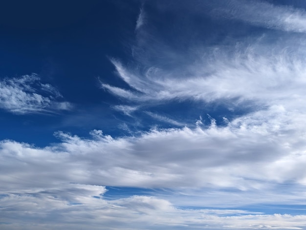 Le ciel bleu et les nuages en arrière-plan