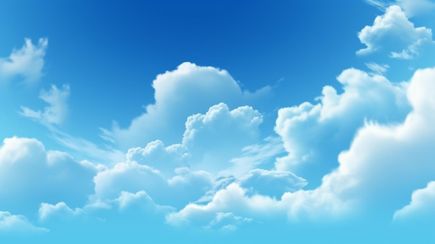 Ciel bleu avec des nuages en arrière-plan