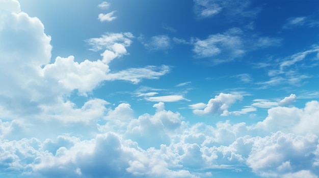 Ciel bleu et nuages blancs en arrière-plan