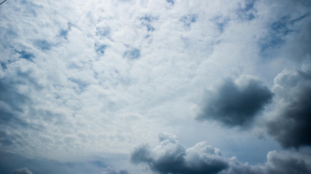 Le ciel bleu avec des nuages blancs