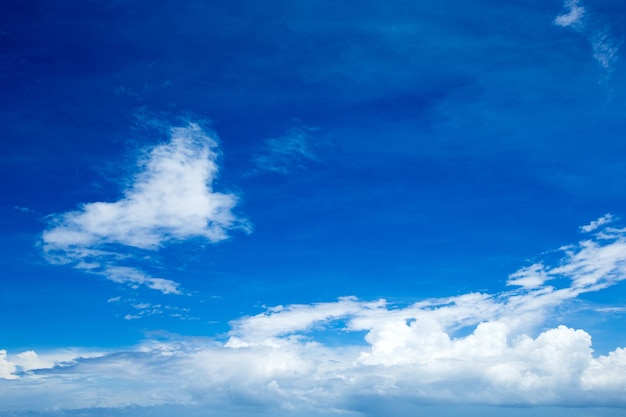 Ciel bleu avec des nuages blancs