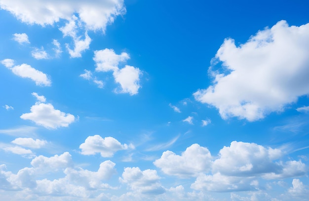 Ciel bleu avec des nuages dans le ciel