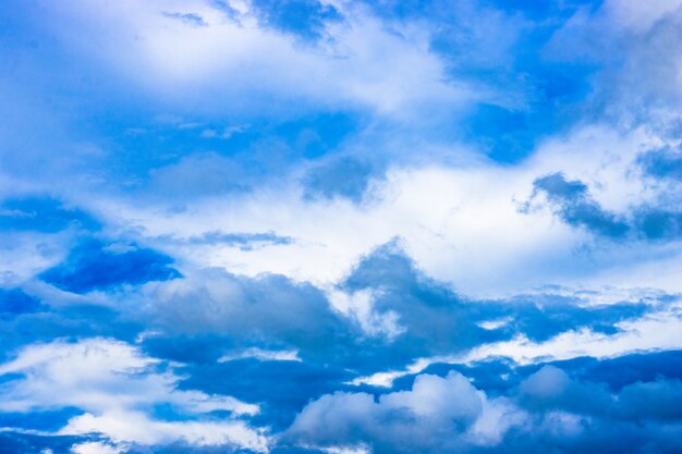 Ciel bleu avec des nuages épars