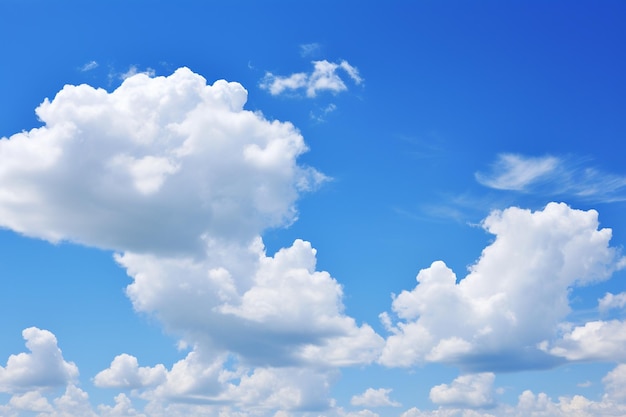 Un ciel bleu avec des nuages et un nuage blanc