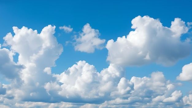 Un ciel bleu avec des nuages et un nuage blanc