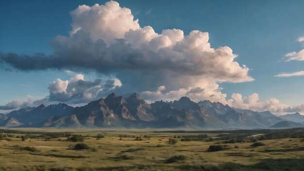 Le ciel bleu et les nuages