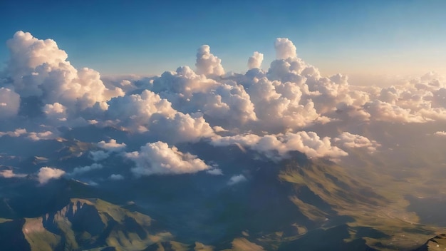 Photo le ciel bleu et les nuages