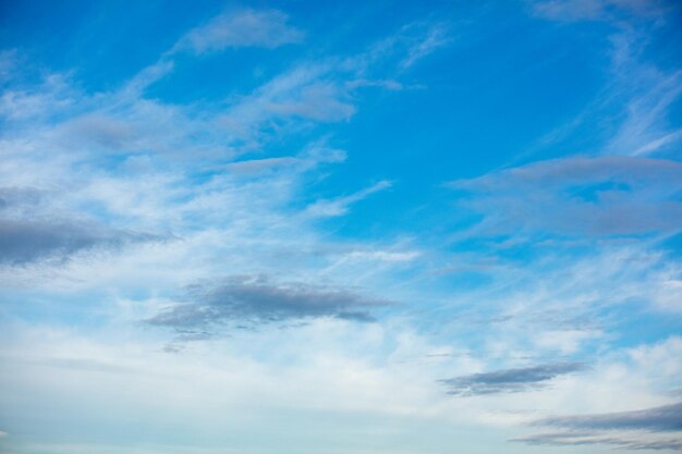 Ciel bleu nuageux au coucher du soleil