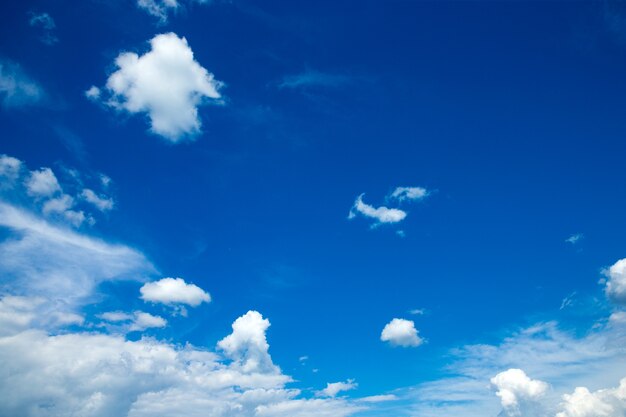 Ciel bleu avec de petits nuages