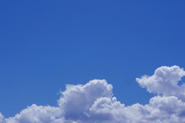 Ciel bleu profond sur nuage blanc moelleux Paysage extérieur aux beaux jours