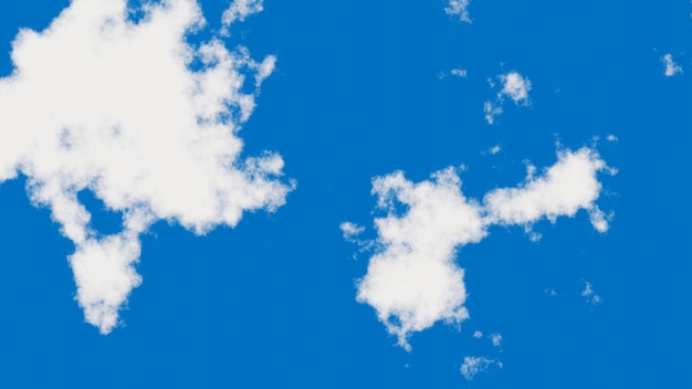 Photo ciel bleu réaliste avec scène de nuages blancs en rendu 3d pour le concept d'arrière-plan