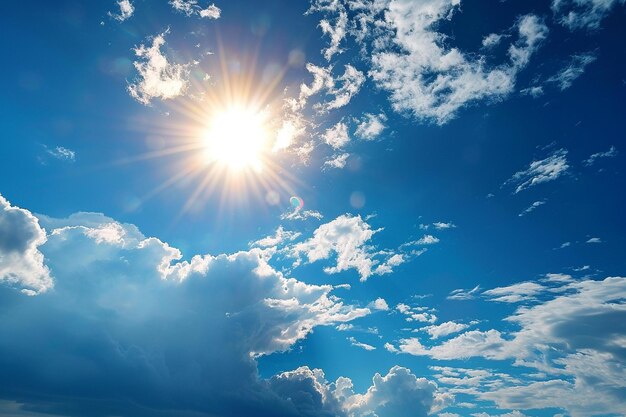 ciel bleu avec le soleil brillant au-dessus dans le style de pigmentation explosive weathercore ferrania p30