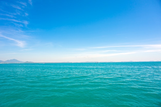 Ciel bleu et vaste mer verte