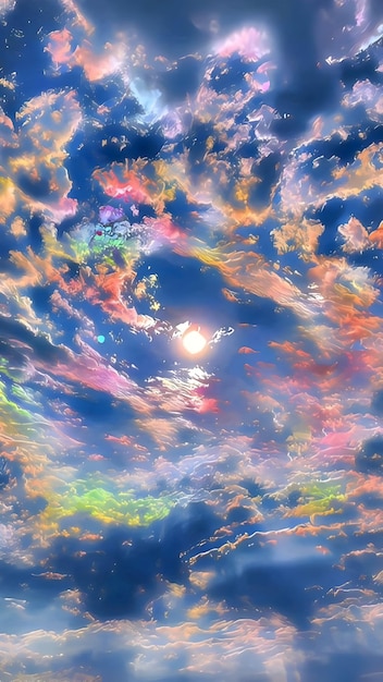 Photo le ciel coloré, le nuage