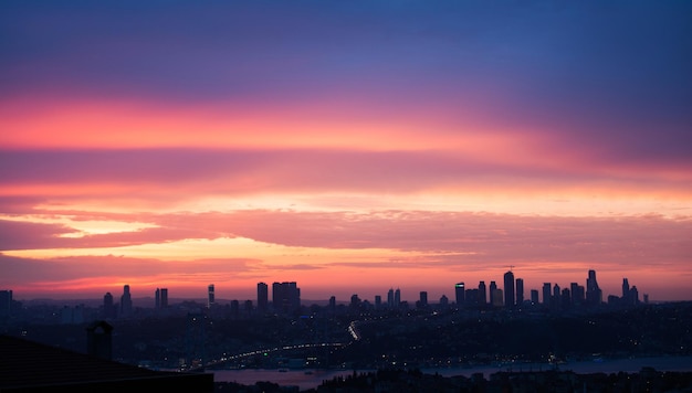 Ciel coloré avec des nuages