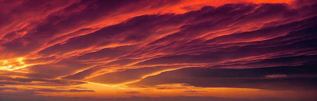 Ciel coucher de soleil Fond de nature abstraite Nuages colorés bleus et orange spectaculaires au crépuscule