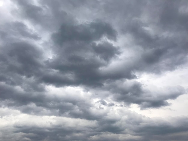 Le ciel couvert de nuages