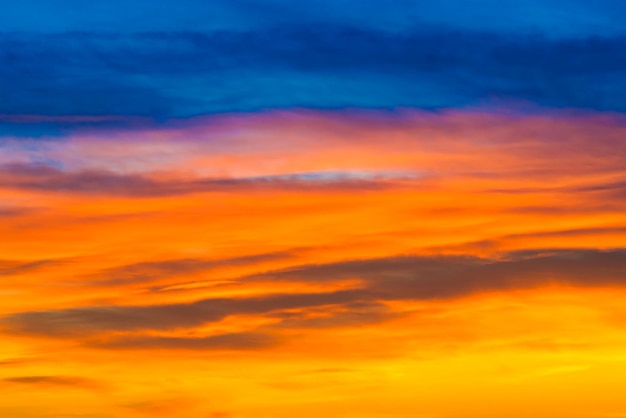 Ciel dramatique au coucher du soleil