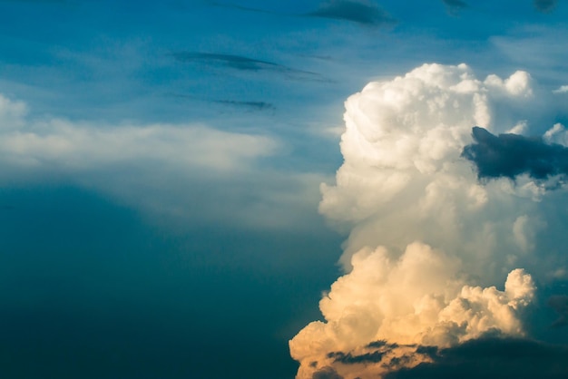 ciel dramatique coloré avec des nuages ​​au coucher du soleil