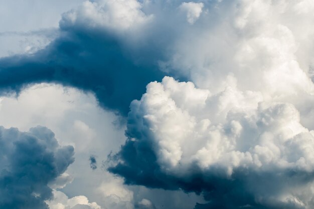 ciel dramatique coloré avec des nuages ​​au coucher du soleil