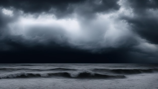 Ciel dramatique coloré avec des nuages sombres