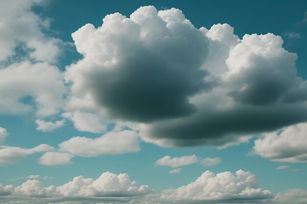 Le ciel est vert et nuageux.