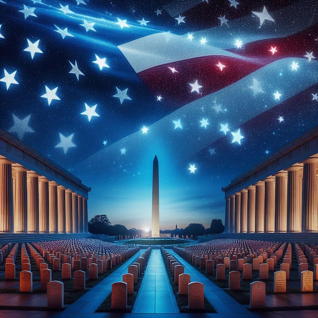 Ciel étoilé de fond étoiles disposées comme modèle de drapeau américain toile de fond céleste pour la dignité
