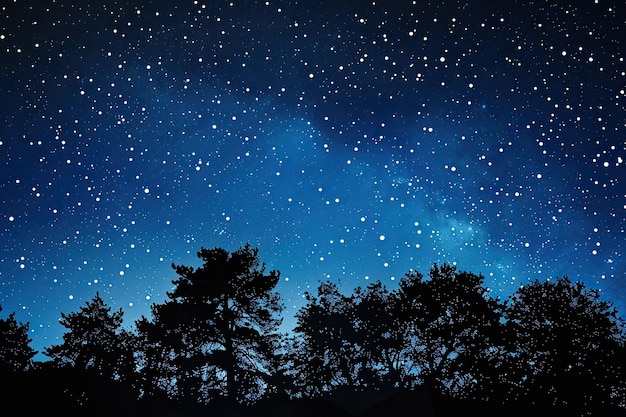 Photo un ciel étoilé incroyable la nuit, dessin de bannière.