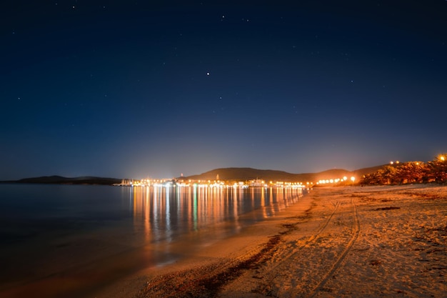 Ciel étoilé sur la plage de Maria Pia Sardaigne