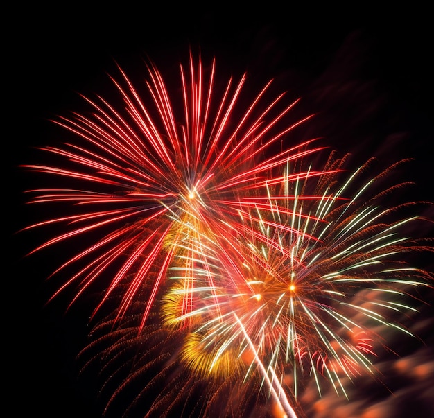 Ciel de feux d&#39;artifice vecteur de nuit