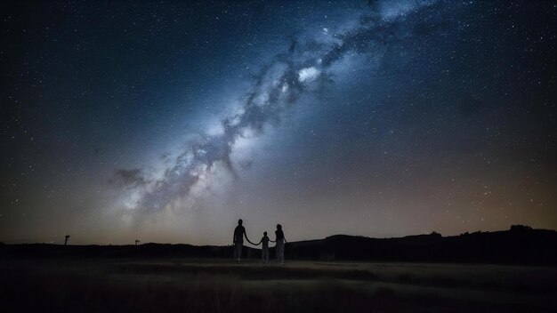 Le ciel de fond de la Voie Lactée la nuit