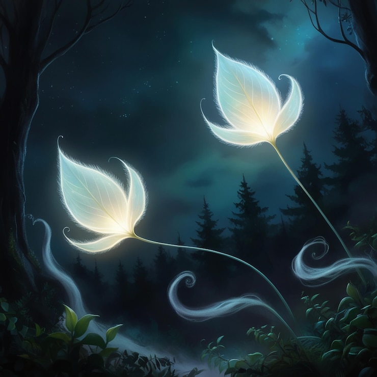 Photo un ciel de forêt mystique sombre avec des étoiles éparpillées