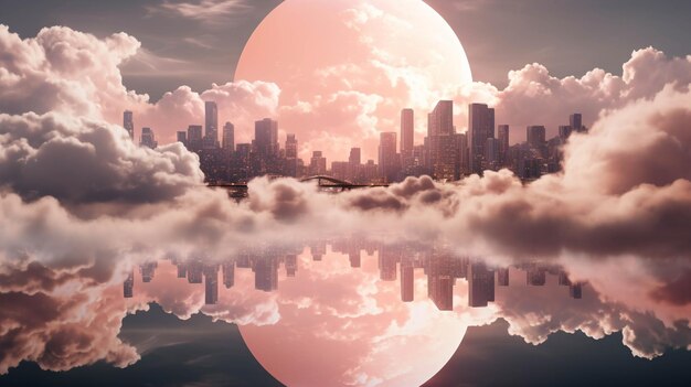 Photo ciel inspiré d'anime image photographique créative en haute définition