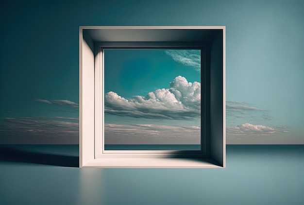 Ciel minimaliste et toile de fond de fenêtre