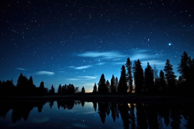 Ciel nocturne au clair de lune