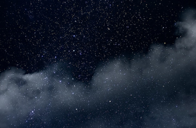 Photo ciel nocturne avec étoiles et fond de l'univers de la voie lactée