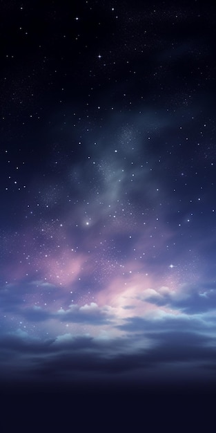 Ciel nocturne avec des étoiles et des nuages génératif ai