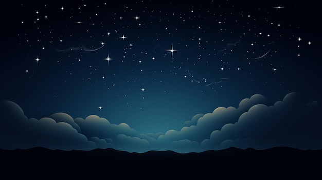 Photo un ciel nocturne avec des étoiles et des nuages