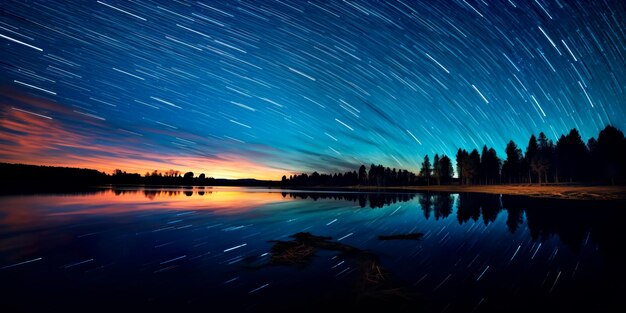 Le ciel nocturne rempli d'étoiles brillantes et de phénomènes astronomiques qui inspirent les voyages spatiaux