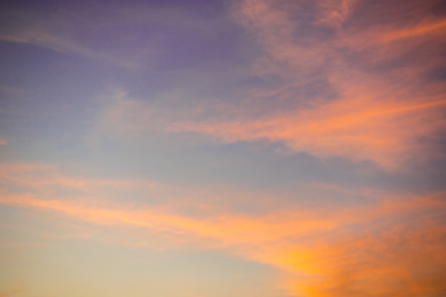 Ciel avec nuages et soleil