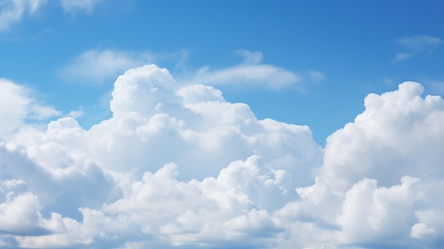 Ciel nuageux cumulé doux faible contraste
