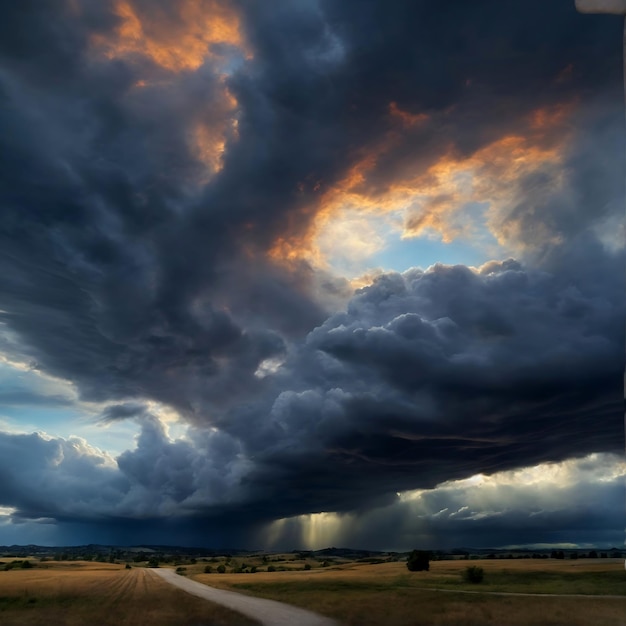 Ciel nuageux dramatique