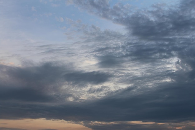 Un ciel nuageux avec des nuages