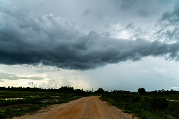 Ciel d'orage nuages de pluie