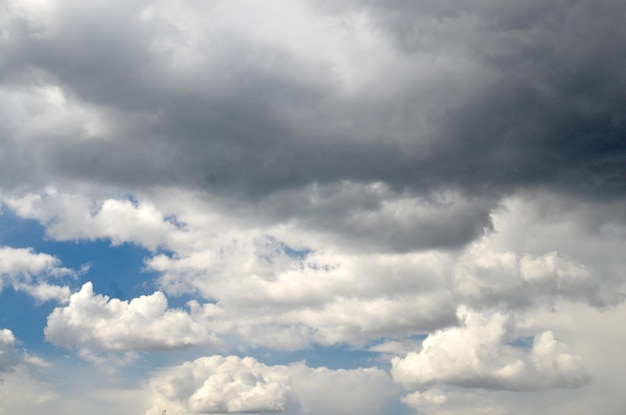 Ciel orageux avec des nuages de pluie sombres