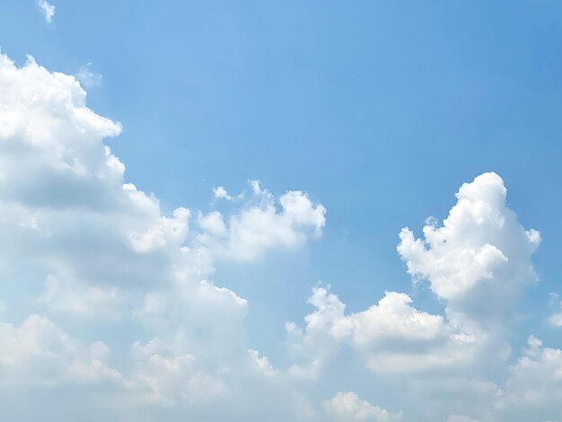 Le ciel et le paysage de nuages moelleux le matin est incroyablement calmant pour commencer la journée ciel et moelleux